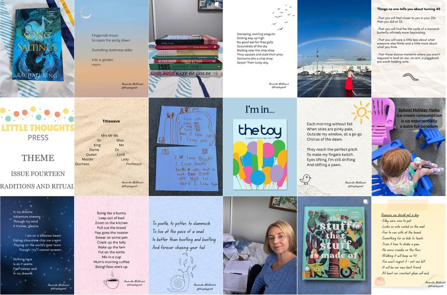 A grid of Amanda's recent Instagram posts